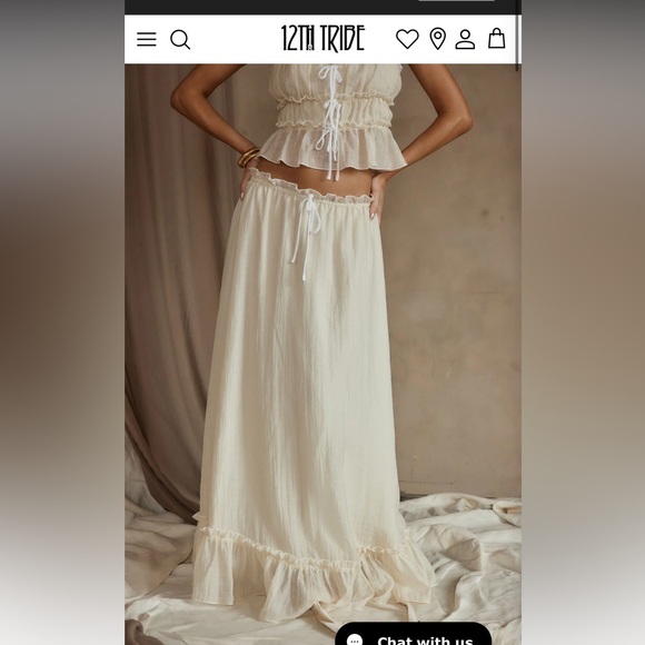 Yellow Ruffled Two-Piece Set - Picture 2 of 4